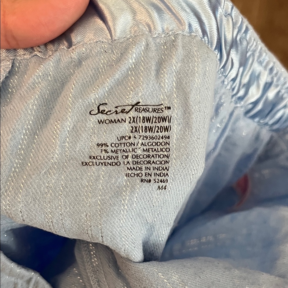 2/$10 Secret Treasures Sky Blue Lounge Pants - Picture 2 of 6